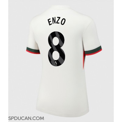 Zenski Nogometni Dres Chelsea Enzo Fernandez #8 Gostujuci 2025-26 Kratak Rukav Zenski Nogometni Dres Chelsea Enzo Fernandez #8 Gostujuci 2025-26 Kratak Rukav